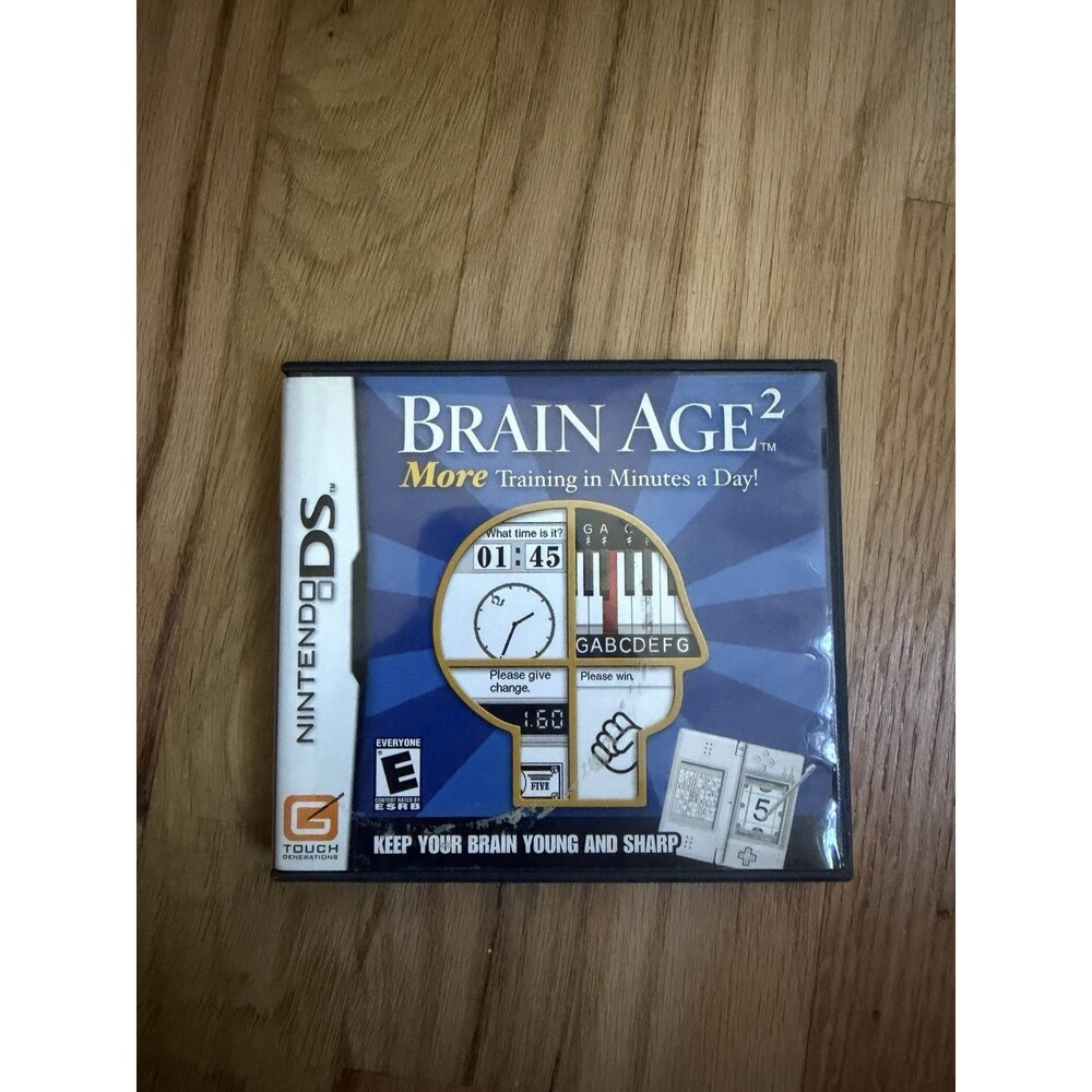 Brain Age 2 Nintendo DS 2007 Complete CIB Game Case Manual Inserts D2